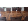 Image 8 : Stunning Walnut 12 Piece Dining Set 151x49x31 Purchased From McElheran's Furniture & Design