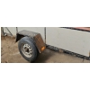 Image 3 : Trailer w/ Wooden Box 52 W, 10 D, 20 T Dimensions of Box, Spare Tire Included