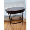 Image 1 : Antique Mahogany Oval Shaped End Table  25x19x24
