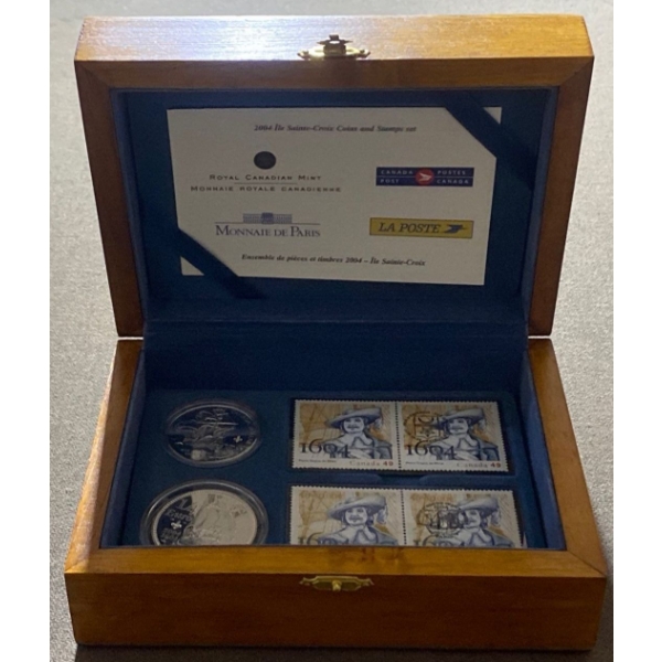 2004 Île Sainte-Croix Commemorative Coin and Stamp Set