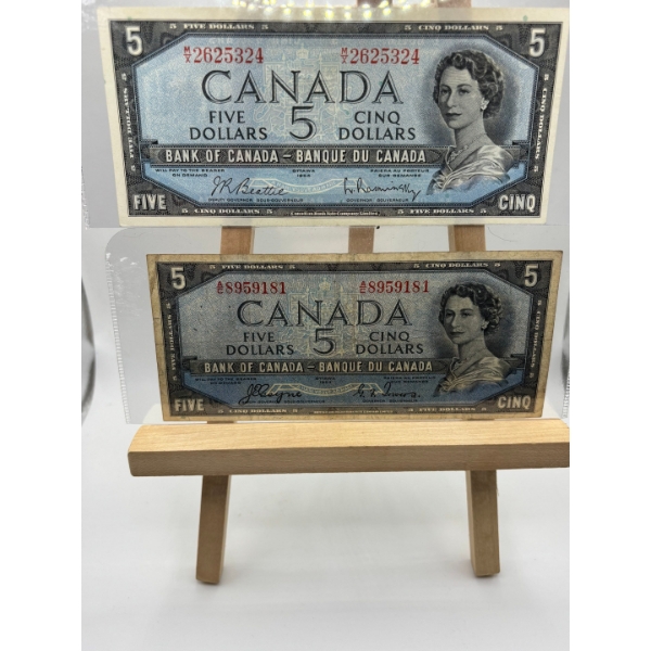 1954 $5 Devils Face Coyne/Towers with uncirculated Beattie/Rasminsky great addition to any collectio