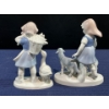 Image 2 : Gerold Porcelain, Girl with Geese and Sheep both 6.5H, Made in West-Germany