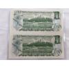 Image 7 : 3 uncut 1:2 Canadian 1973 $1.00 Bills Prefix: BAX BFK