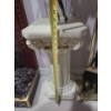 Image 2 : Elegant Pillar/ Stand w/ Vase ++ Fireplace Brass Tool Set w/Rack  13"tallest