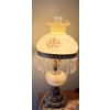 Image 1 : Becky Shinn One of a Kind Fenton Student Art Glass Lamp Hand Painted & Signed,  Brass Base 2 FtTall 