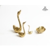 Image 1 : Vintage Solid Brass Swan Figurines.