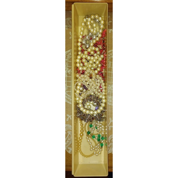Assortment of  Bracelets, Earrings, Necklaces  Box of Costume Vintage Jewelry & Accessories