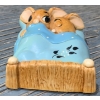 Image 5 : Pendelfin Blue Sleeping Rabbits (Largest is 4" Long): 'Twins', 'Poppet', 'Dodger', and Sick Rabbit 