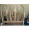 Image 3 : Metal and Wood Twin Bed Frame with Decorative Headboard