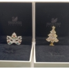 2 Swarovski Crystal Christmas Broche's 