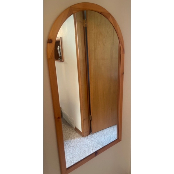 Oak Semi Circle Wall Mirror 29T