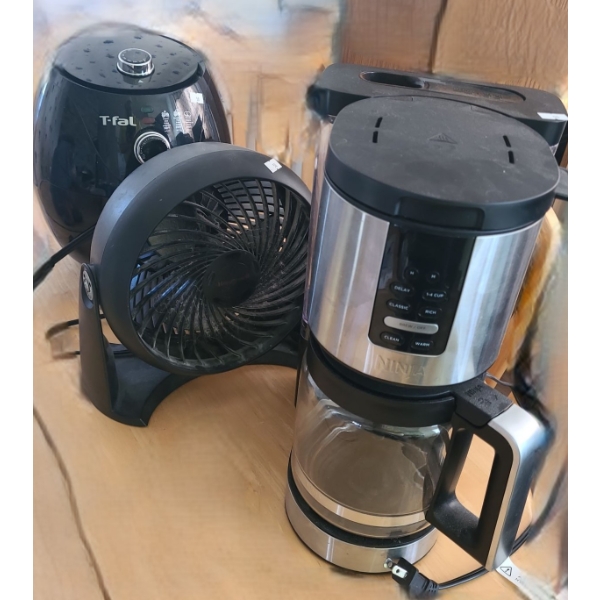 T-Fal Air Fryer, Ninja Coffee Maker, Honeywell Desk Fan