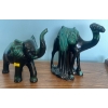 Image 1 : Vintage Blue Mountain Pottery One Elephant One Camel Ten Inches Tall