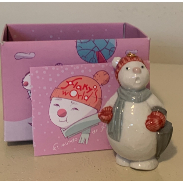  NAO By LLADRO 'Its Raining' Porcelain Snowman - 3T 