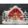 Image 5 : Coca Cola Polar Bear Village Collection - " Jingle Bell Reindeer Barn" 