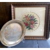 Image 2 : Brass Kitchen Cookers w/ Petitepoint Floral Art Velvet Doilies & More