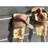 Image 8 : Vintage Work Gear Collection- Including Leather Belt, Old Pulley, Metal Anchor , Lineman Spurs 