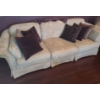 Image 1 : Neutral Floral  Upholstered 3 Seater Couch 92 w 32 h