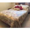Image 1 : Mechanical Queen Sized Serta Mattress (Barely Used) w/ MCM Retro Head Board