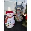 Image 2 : Large nutcracker 40” height with two snowman decorations24” height