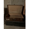 Image 2 : Vintage/Antique Trunks (2) w/ Vintage Folding Chairs/Tables