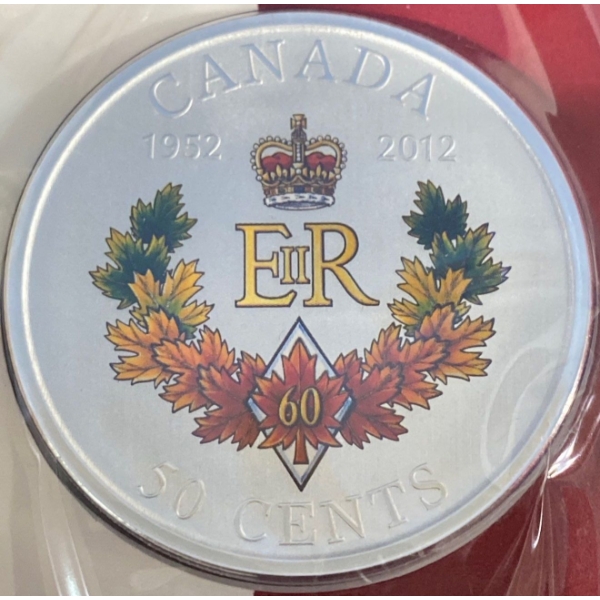 2012 Diamond Jubilee 50 Cent Coin