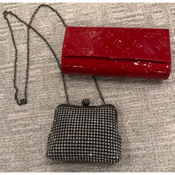 Luxury Jeweled Cocktail Bag w/ LV Marked Wallet/Clutch