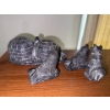 Image 2 : A Wolf Original Indigenous Art Sculptures, Hand Made in Canada - 4Pcs, 8L 