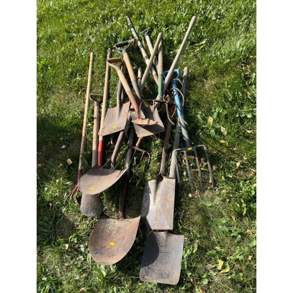 Large Set of Pitchforks and Shovels 