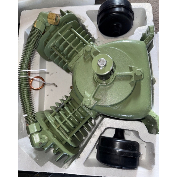 Replacement Industrial Piston Air Compressor Pump Head Twin Cylinder For Air Tank