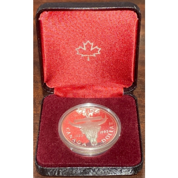 1982 Regina Centennial Proof Dollar 50% Silver 23.33 Grams