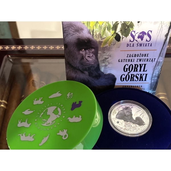 2014 $1 Endangered Animal Species: Mountain Gorilla - Pure Silver Coin