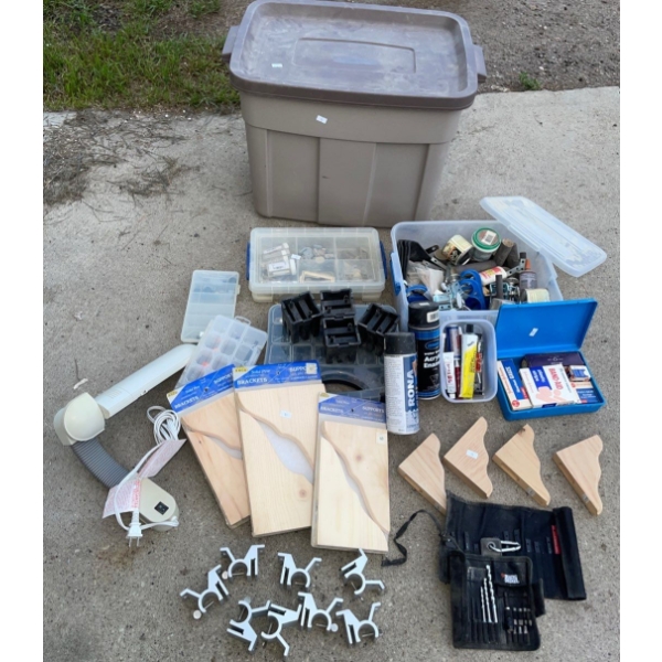 Interior Building Essentials - Wood Brackets Fasteners Paint Hardware First Aid Kit & More