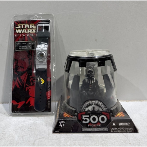 Star Wars Qui-Gon Jinn Watch and Darth Vader Figure 