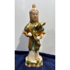 Image 1 : Tang Dynasty Style Tomb Figure Holding a Reptile 17.5H