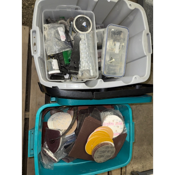 Tote Of Sandpaper & Hardware  ++More