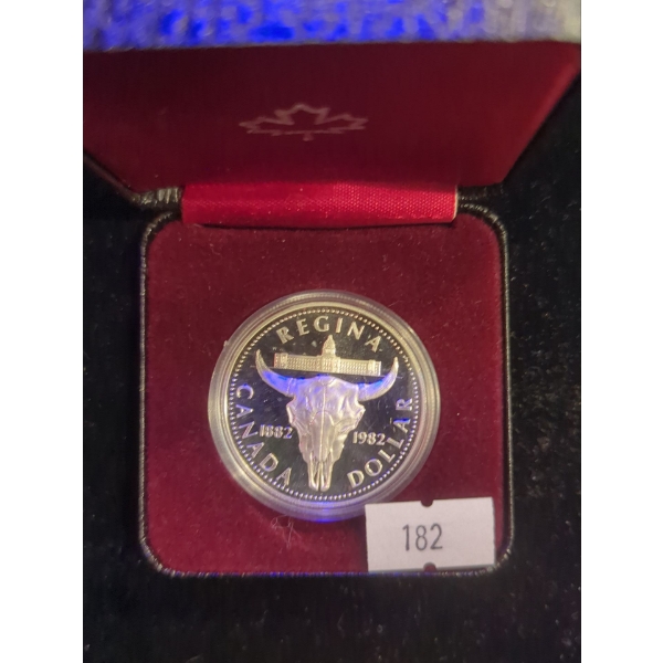 RCM 1982 100th Anni. of the Founding of the City of Regina, Saskatchewan Silver 50% Dollar 23.32g