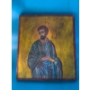 Image 1 :  Saint James the Apostle Painted on a Wooden Board - 10.5x12