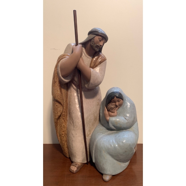 LLADRO Porcelain w/ Stoneware Inuit Nativity Scene 11x19