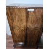 Image 2 : Burl Walnut Veneer Armoire w Interior Shelves & Beautiful Wood Detail 30 w 20 d 51 h