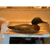 Image 1 : Vintage Antique Rare hand-carved wooden duck decoy, mallard drake, with a worn, hand-painted finish.
