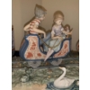 Image 3 : LLADRO 'At the Fair' Porcelain Sculpture (Broken Boy Unattached) - 23W, 8D, 8T