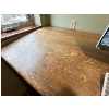 Image 7 : Antique Bankers table or Train station desk. 3 drawers, Sturdy, Large, solid stand up table. 