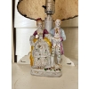 Image 3 : Vintage white corner shelf unit is styled in a French Provincial or shabby chic aesthetic. 