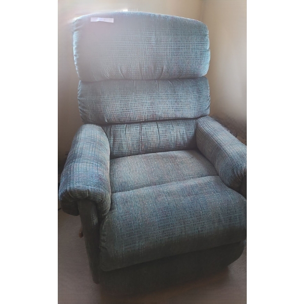 Teal Blue Upholstered Recliner Rocker 33 w 40 h