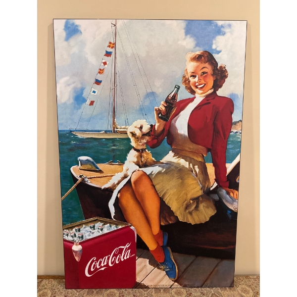 Girl & Dog Coca-Cola Poster - 35x24