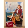 Image 1 : Girl & Dog Coca-Cola Poster - 35x24