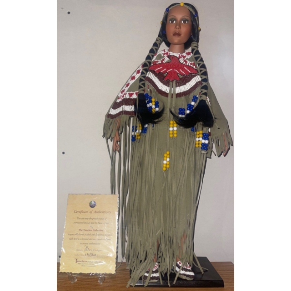 Limited Edition Timeless Collection 'Red Wing' Porcelain Native American Doll 26T