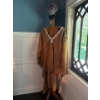Image 1 : Indigenous Leather Poncho Top & Bottoms With Hand beaded Neck Line. Also Included is a War Time Hat 