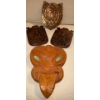 Image 1 : New Zealand "Maori" Wood Mask Carved Souvenir Head & Coat of Arms Imperial Crests & More